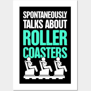 Roller Coaster Theme Park Thrill Ride Posters and Art